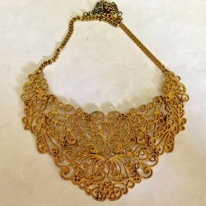 Gold statement necklace